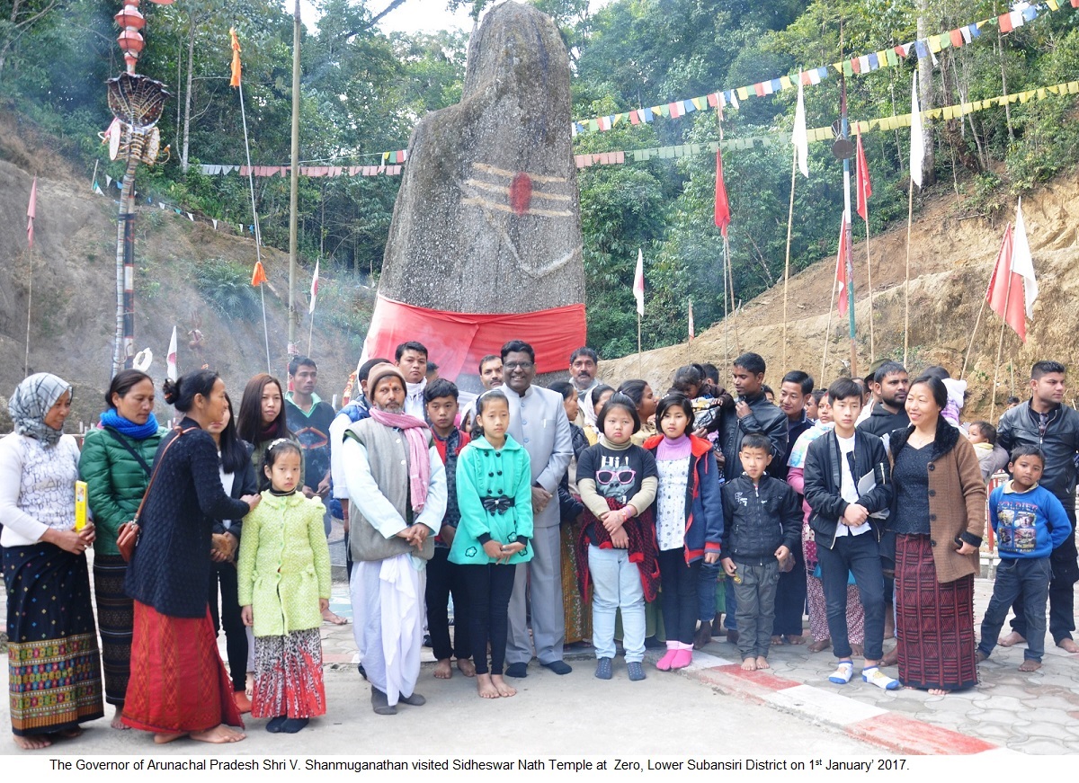 The Governor of Arunachal Pradesh Shri V. Shanmuganathan visited Sidheswar Nath Temple at  Zero, Lower Subansiri District on 1st January� 2017.